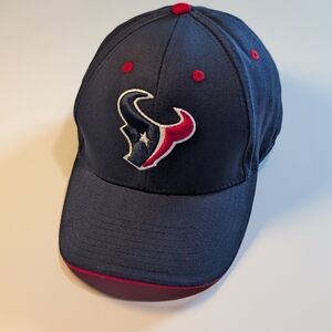 Houston Texans NFL Team Apparel Hat Adjustable Strapback Navy Blue Red Cap One S